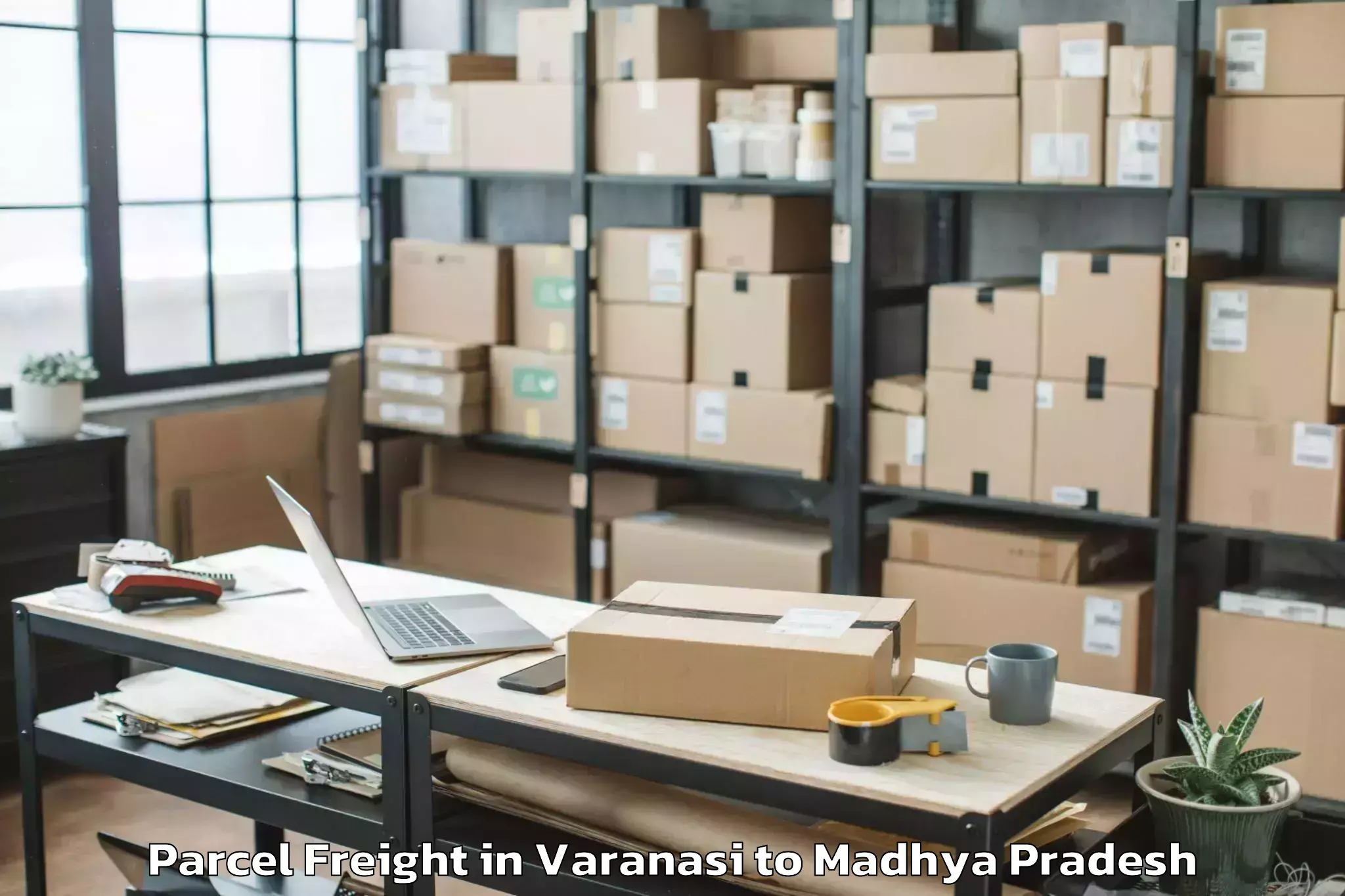 Top Varanasi to Dhimarkheda Parcel Freight Available